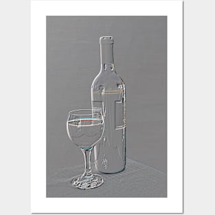 Wine in relief Posters and Art